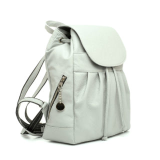 Luxusný kožený módny ruksak 8665u z prírodnej kože v šedej farbe