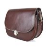 Luxusná rustikálna kožená kabelka, hnedá farba