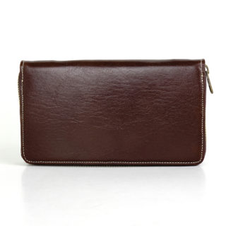 Dámska nákupná kožená peňaženka č.8606 v tmavo hnedej farbe