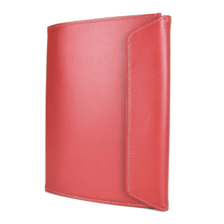 Kožený pracovný zápisník A5 v červenej farbe značky VEGALM
