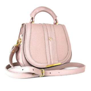 Módna kožená kabelka v ružovej farbe