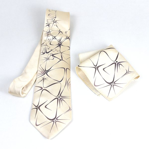 Hodvábna kravata a vreckovka, Slovenská výroba – Bing bang cream