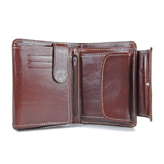 Unisex kožená peňaženka č.8511 v hnedej farbe
