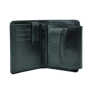 Unisex kožená peňaženka č.8511 v čiernej farbe