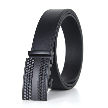Kožený opasok s automatickou prackou BLACK CUBES