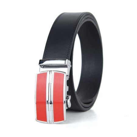 Kožený opasok s automatickou prackou RED LINES