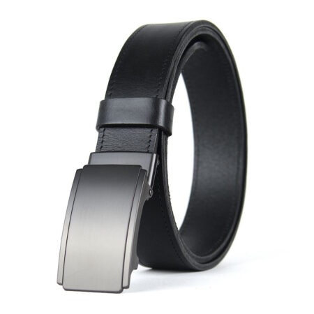 Opasok z pravej kože s brzdou, šírka 3.5cm - MIDNIGHT