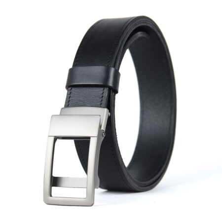 Opasok z pravej kože s brzdou, šírka 3.5cm - NICKEL AXIS