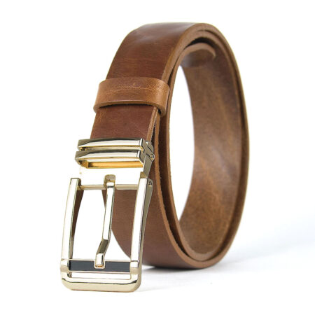 Kožený opasok s dezénom IRON VEIL, šírka 3.3cm, Slovenská výroba