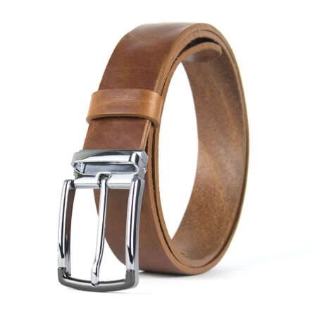 Kožený opasok s dezénom SILVERLINE, šírka 3.3cm, Slovenská výroba