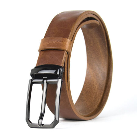 Kožený opasok s dezénom PLATINUM, šírka 3.3cm, Slovenská výroba