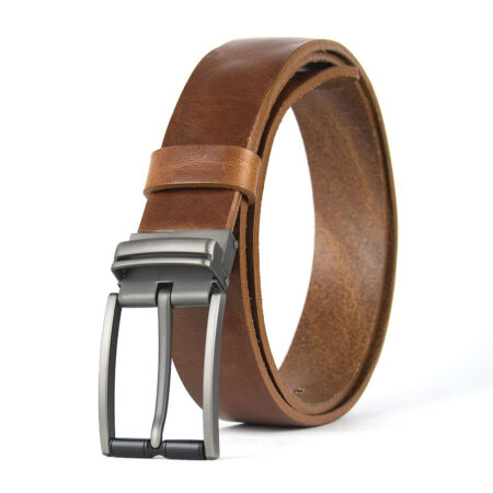 Kožený opasok s dezénom TITAN SHADOW, šírka 3.3cm, Slovenská výroba