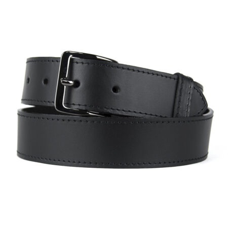 Prémiový kožený opasok BLACK VALERIO, 4cm šírka, čierna farba